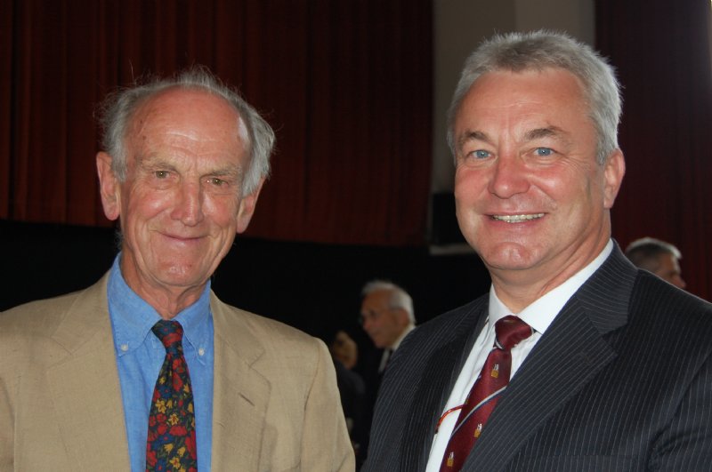 Former Head Master Mr John Strover (WS 1977-88) with current Head Master E B Halse